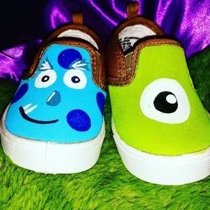 Disney's monsters inc. Hand painted shoes